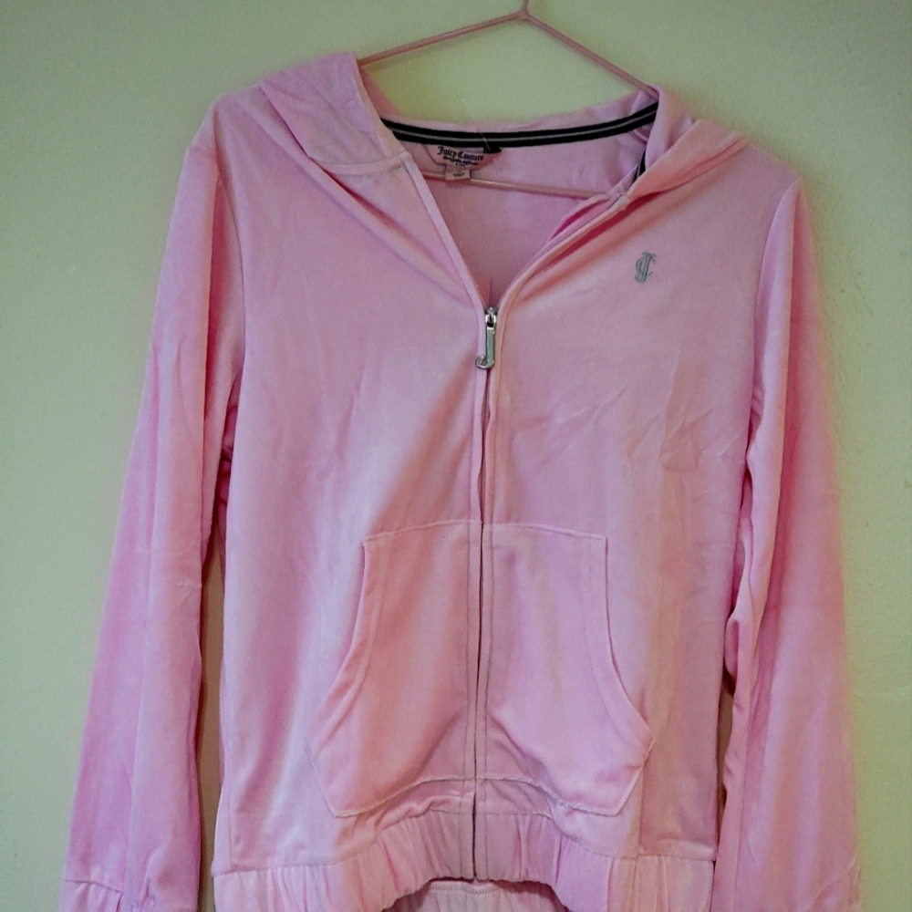 JUICY COUTURE PINK HOODIE XL | PINK VELVET SWEATER (NWT)